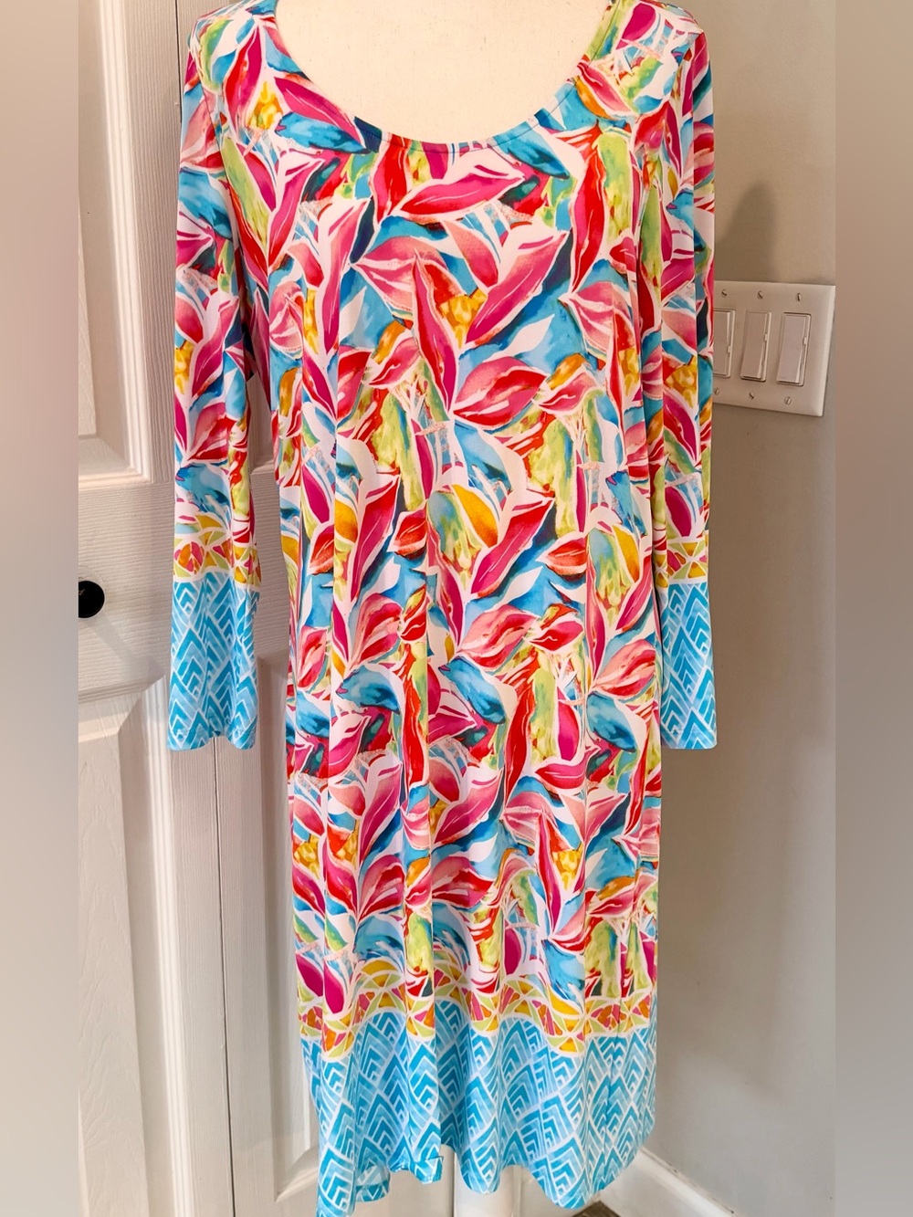 Women’s 🌸 PAPAGALLO 🌸Bright Colorful Dress  Size-Large L